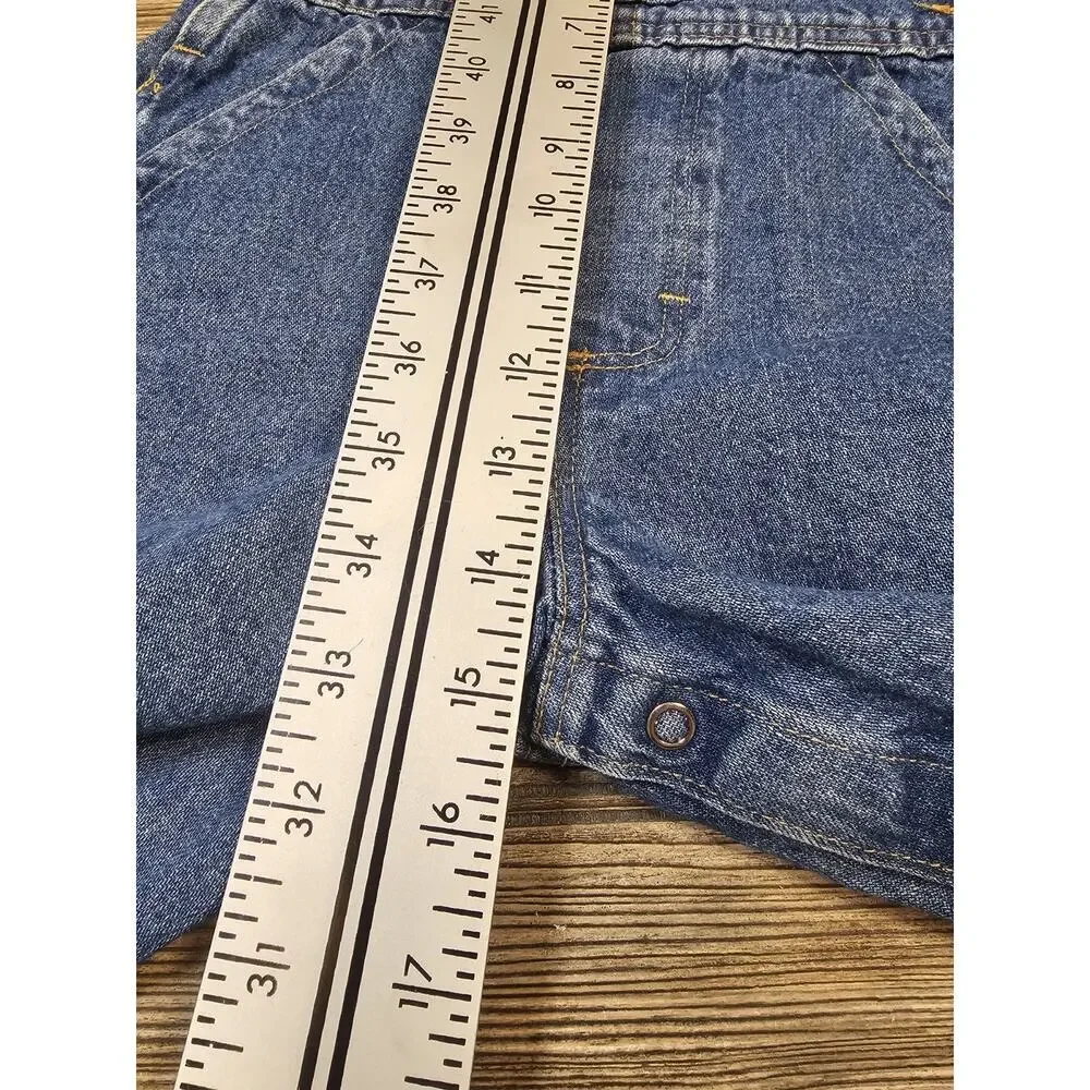 Vintage OshKosh B'Gosh Denim Carpenter Overalls 3 Toddler Vestbak Snap Legs